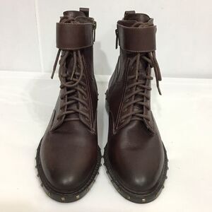 Vince Camuto Brown Leather Talorini Combat Boots Size 39(9) Excellent Condition